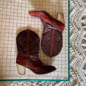 Vintage Dexter Cowboy Boots Oxblood Red 9 Women’s